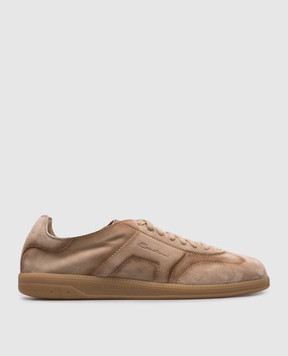 Santoni Бежеві замшеві кеди OLY CUBE MBPL22072FARTSE2