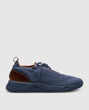 Santoni Блакитні снокери Flin з логотипом MBIO21601AVINHUO