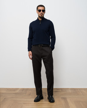 Canali Синий джемпер из шерсти MK02353C1156