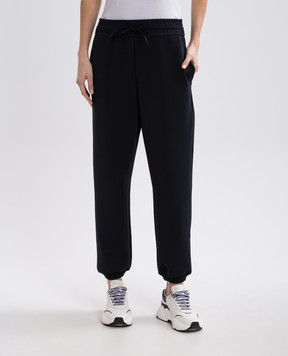 Moncler Чорні джогери з нашивкою логотипа K10938H0000489A8K