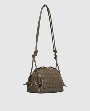 Bottega Veneta Шкіряна сумка Concert кольору хакі 794258VCPP1