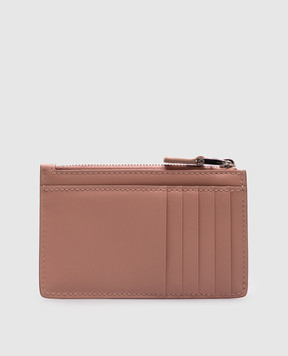 Max Mara Розовый кожаный картхолдер с логотипом CARDHOLDER