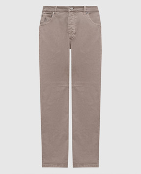 Brunello Cucinelli Бежеві джинси з патчем логотипа M277PX1290