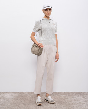 Brunello Cucinelli Серое поло в узор M19756505
