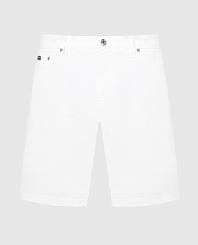 Dolce&Gabbana Белые джинсовые шорты с логотипом патча. GWNXADG8JR8