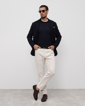 Canali Синій блейзер з вовни JJ03342J0147