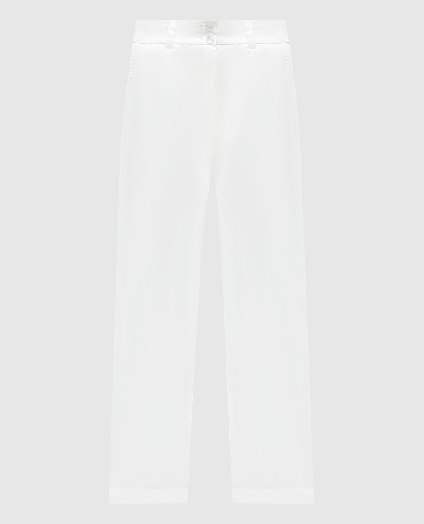 Белые брюки с логотипом