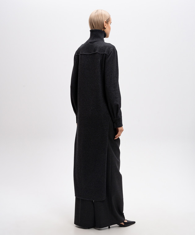 Givenchy - Серый асимметричный свитер с шерстью и кашемиром