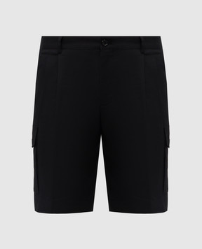 Dolce&Gabbana Чорні шорти-карго з логотипом GP0Y2ZFUFNV