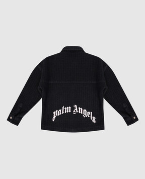 Palm Angels Дитяча синя сорочка PBES005F25FAB001612