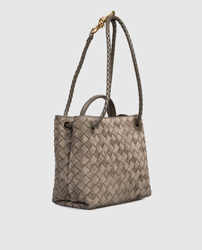 Bottega Veneta Замшева сумка Andiamo кольору хакі 766014V1QE6