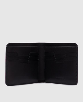 Stefano Ricci Чорне шкіряне портмоне з металевою емблемою у вигляді голови орла PP302SPIUMR