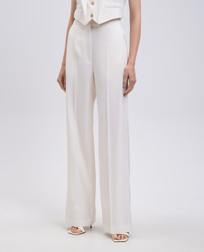 Alexander McQueen Бежевые брюки из шерсти 830017QJADK