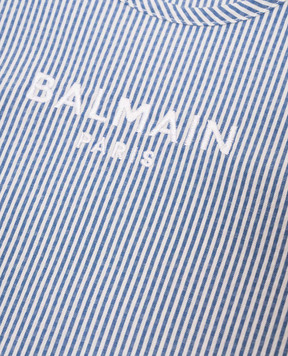 Balmain Детское синее боди в полоску BWA51BP0487
