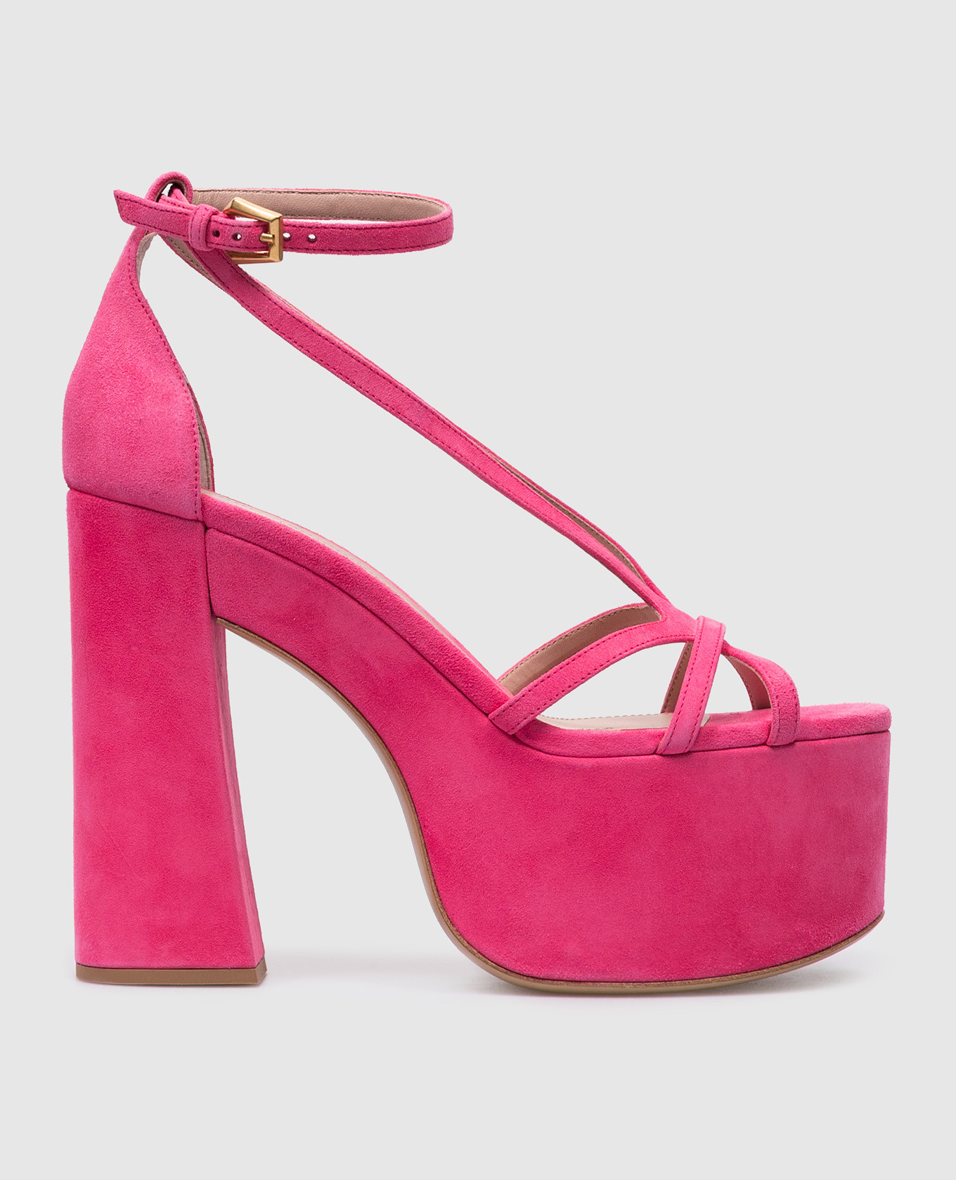 Cam Pink Suede Sandals