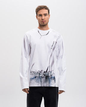 Y Project Белый лонгслив TROMPE L'OEIL 204TS021J46