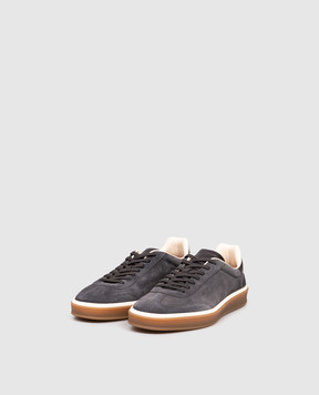 Loro Piana Серые замшевые кеды Tennis Walk FAN8505