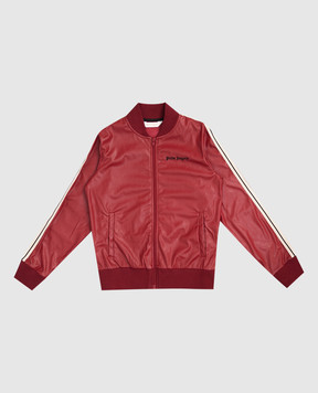Palm Angels Дитячий червоний бомбер з логотипом PGEA001F25FAB001612