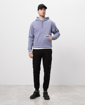 C.P. Company Фиолетовые худи с патчем логотипа MSS024A005086W