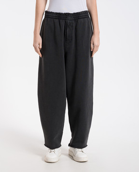 Helmut Lang Сірі спортивні штани з патчем логотипа O10HM204