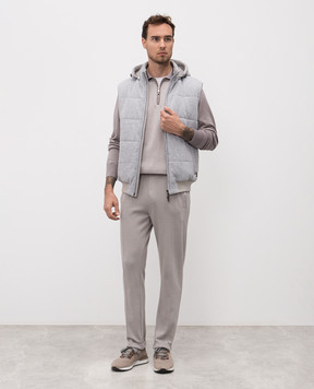 Doriani Cashmere Серые спортивные брюки с отворотами 818PANTF1853J36