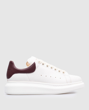 Alexander McQueen Белые кожаные кроссовки с тиснением логотипа. 553770WIACV