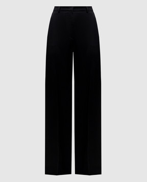 Balmain Чорні штани з блискучою текстурою EF0PO160VB01