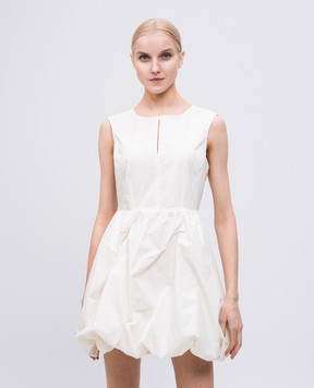 Twin Set Actitude Бежевое платье мини с логотипом 251AP2301