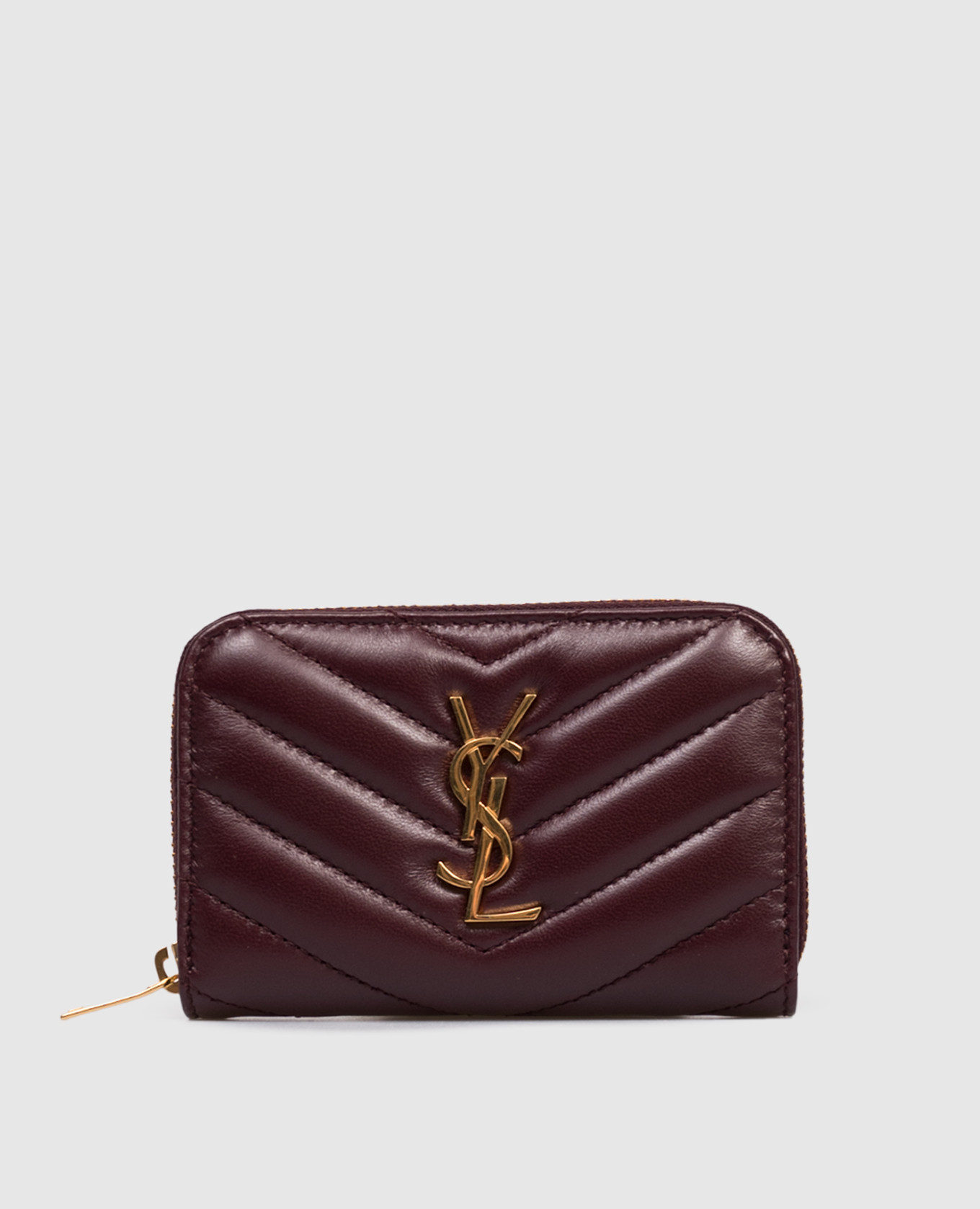 

Бордовый кожаный кошелек с монограммой Cassandre, Кошельки