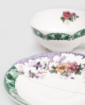 SELETTI Белый фарфоровый набор Isidora с чашкой и блюдцем 09745