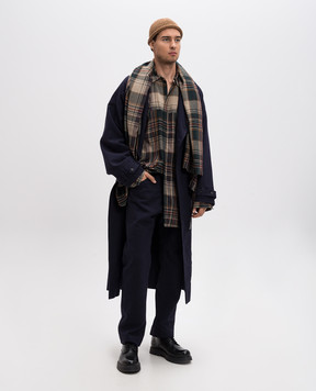 Jan Jan Van Essche Сині штани з вовною TROUSERS70COWOWASHEDT