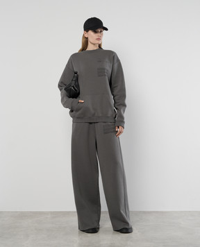 Maison Margiela MM6 Серые спортивные брюки с принтом SH0KA0027S25624