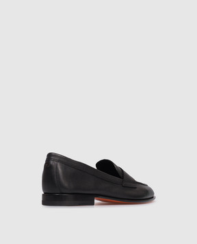 Santoni Чорні шкіряні лофери WUSF59962HAFSLGA