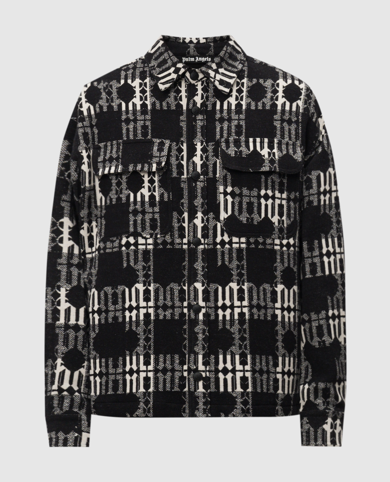 

Черная рубашка в узор клетки Monogram, Черный, Рубашки