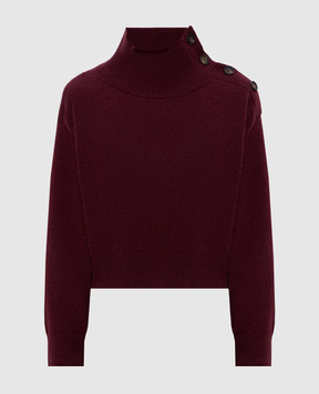 Brunello Cucinelli Бордовий светр з кашеміру M12707314P
