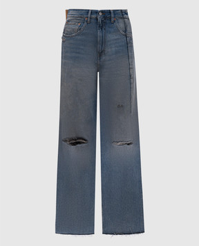 Maison Margiela MM6 Синие джинсы с винтажным эффектом S52LA0245M30017