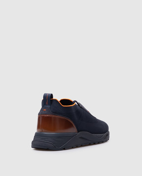 Santoni Сині кросівки з логотипом MBIO21601NOTNHUO