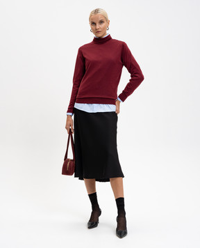 John Smedley Бордовий гольф AOFIE з вовни мериноса AOFIE