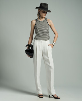Brunello Cucinelli Топ в смужку з ланцюжком моніль ML929EH820