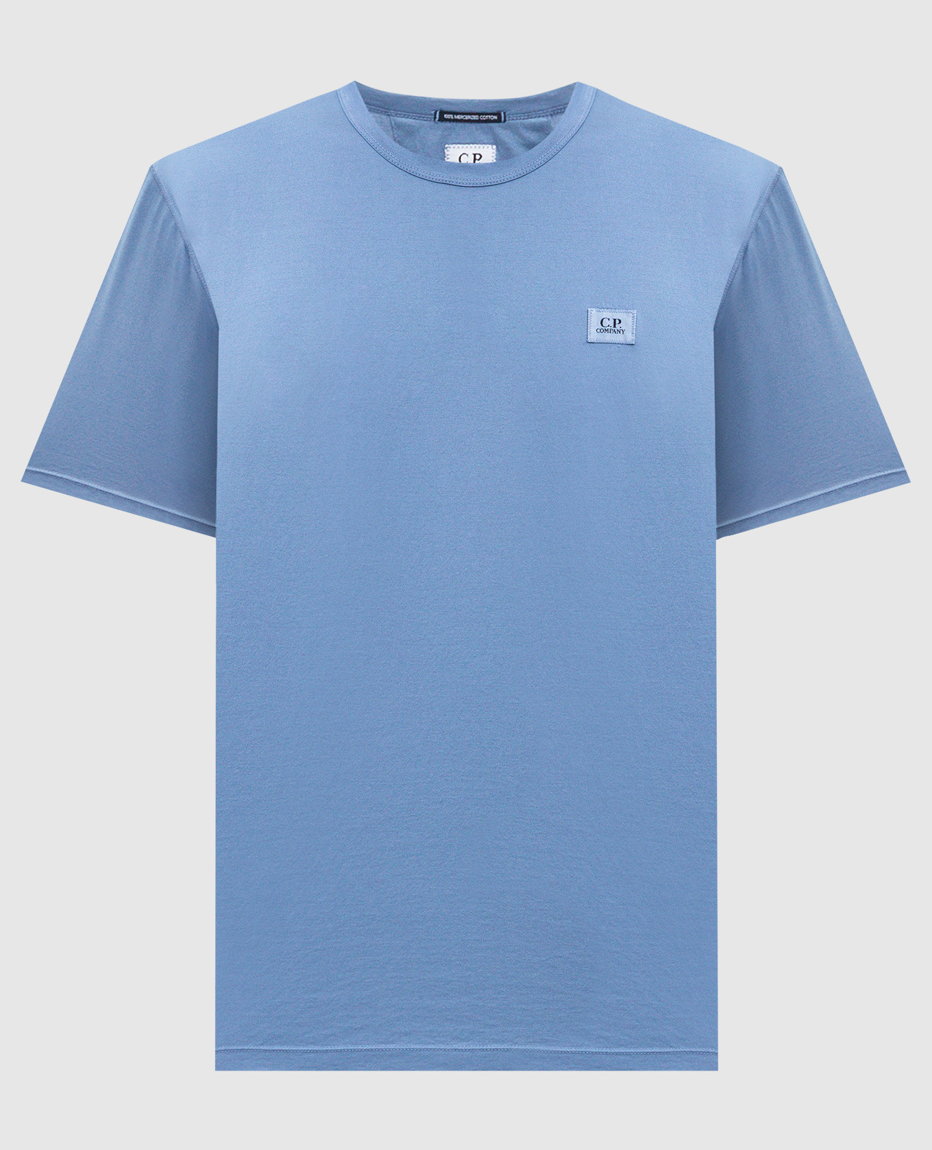 

Голубая футболка с нашивкой логотипа, Голубой, Футболки