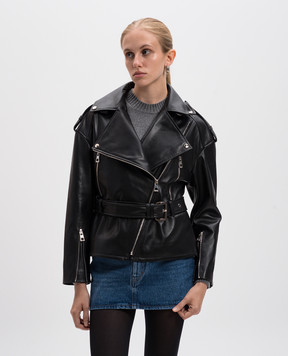 Babe Pay Pls Черная кожаная косуха BPP2208ЗМVARNISHBLACK