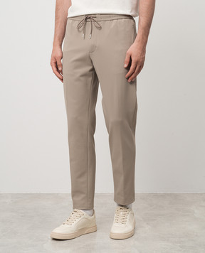 Moncler Штани кольору хакі з нашивкою логотипа J20912A0001889ALO