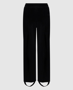 Vetements Черные спортивные брюки с вышивкой логотипа WA66SP610B