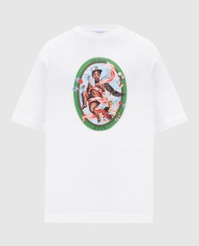 Off-White Белая футболка Fresco OMAA120S25JER002