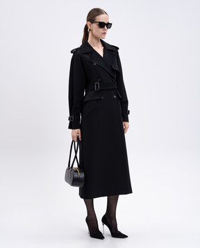 Max Mara Чорний двобортний тренч FLAVIO FLAVIO