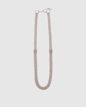 Peserico Серебристые бусы Punto Luce E35462C0CC540
