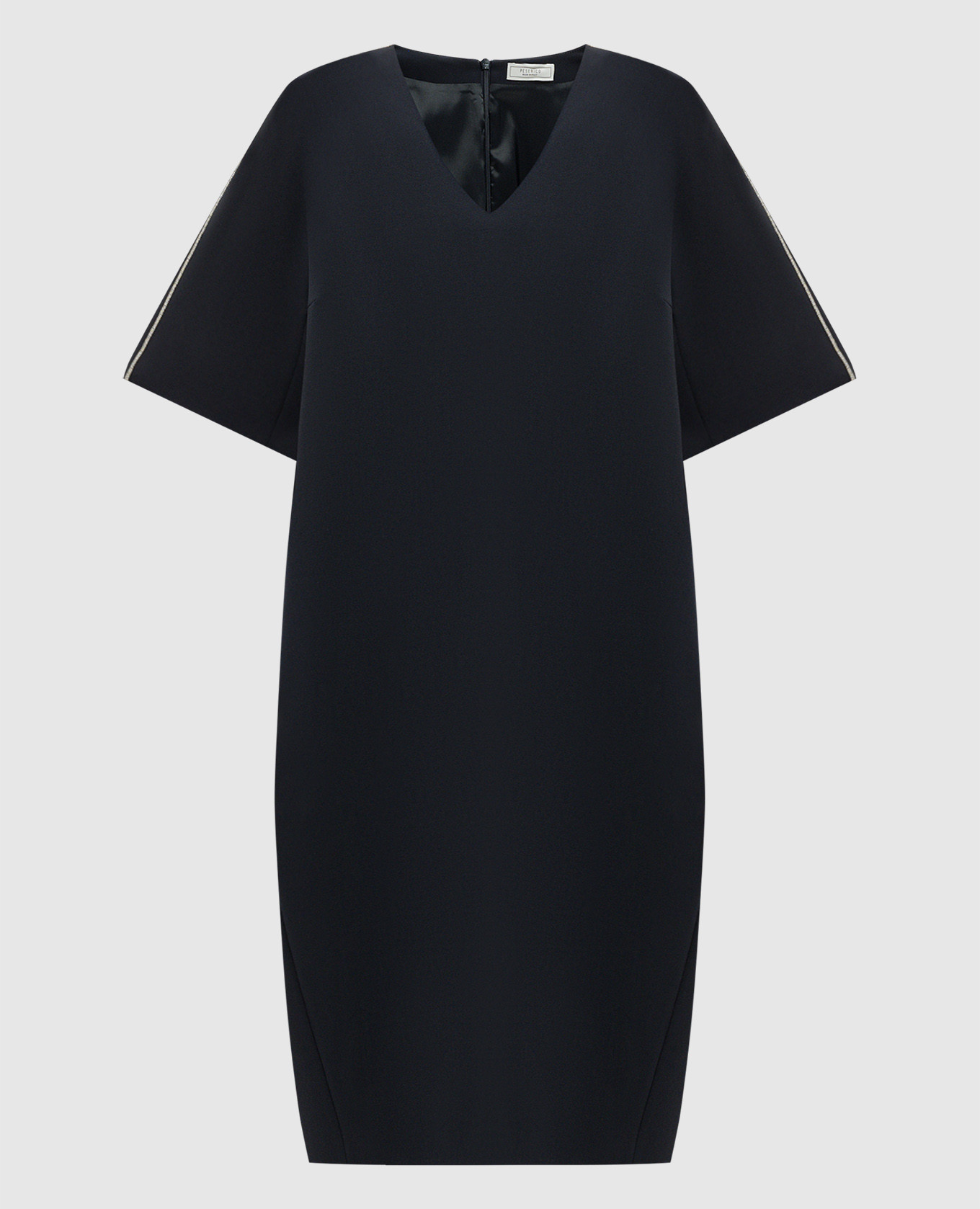 

Синее платье миди с цепочкой мониль, Синий, Повседневные платья