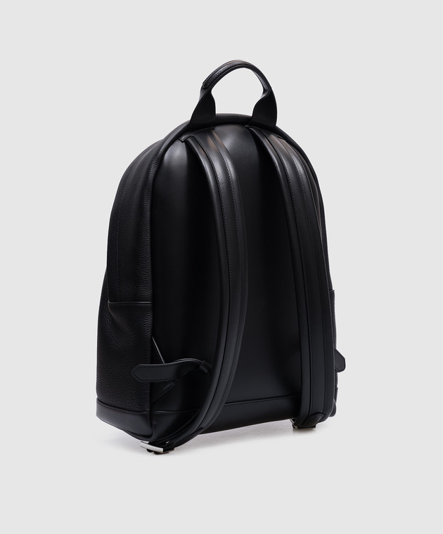 Tom Ford Черный кожаный рюкзак с логотипом H0397LCL213S изображение 3