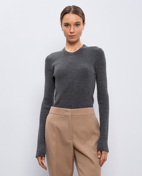 Jil Sander Серый джемпер с нашивкой логотипа J40GP0142J14639