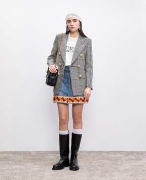 Valentino Белая футболка с принтом надписи CHEZ VALENTINO 6B3MG24Q95W